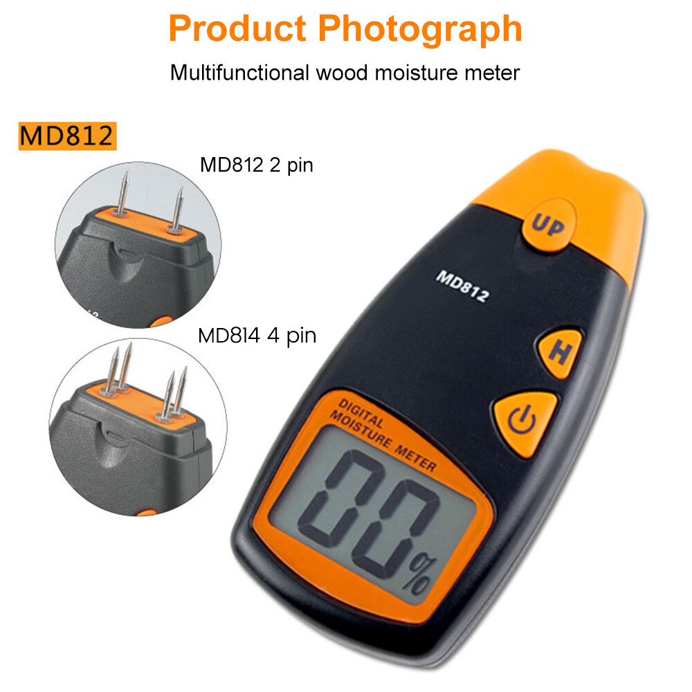 Foriot Máy đo độ ẩm gỗ củi Máy đo độ ẩm độ ẩm nội dung mét cho gỗ các bản ghi sàn bê tông Thảm Trần