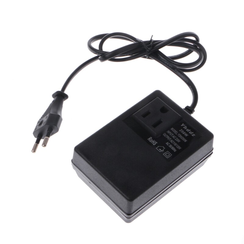 ✪ biến áp giảm áp 200w ac 220v sang 110v chuyển đổi nguồn điện du lịch bộ chuyển đổi phích cắm eu