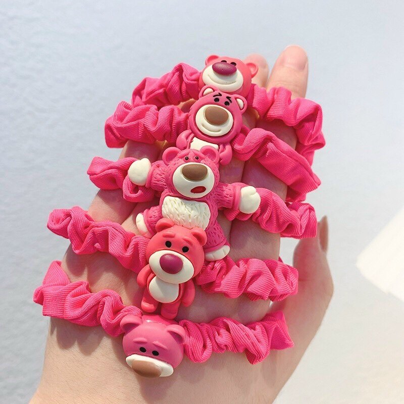 Dây buộc tóc gấu hồng lotso