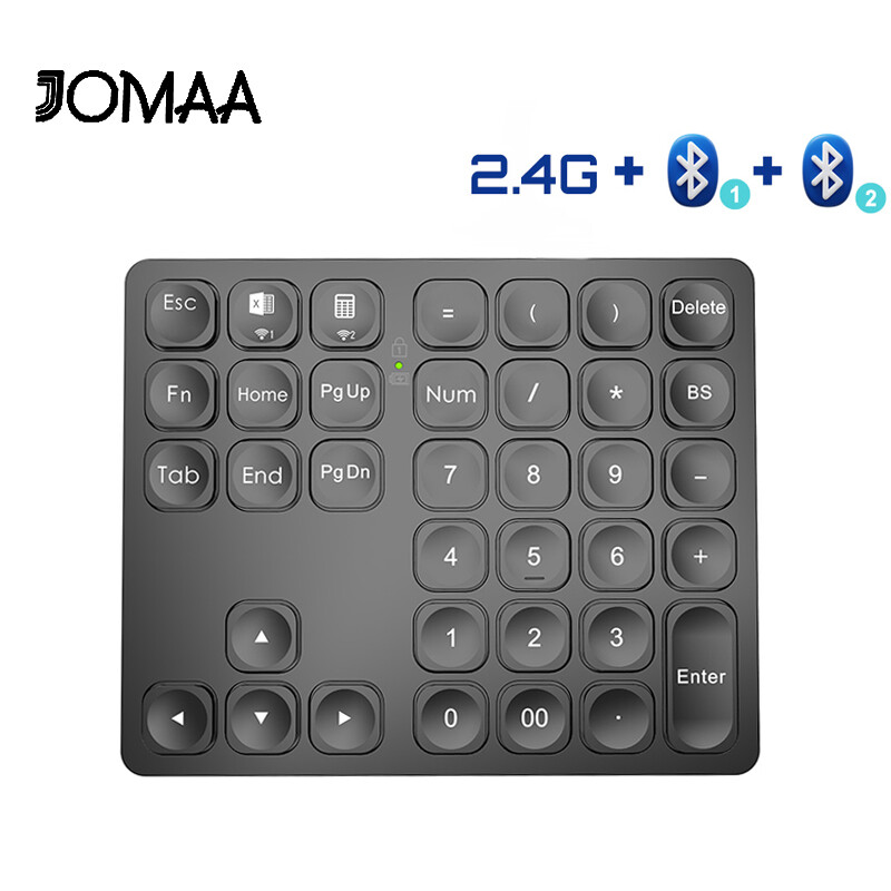 Jomaa Bàn phím số 36 phím bluetooth Bàn phím số không dây sạc lại được Numpad Bàn phím siêu mỏng Bàn phím số cho máy tính xách tay iPAd iOS Android Mac Windows