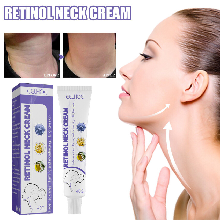 Retinol Neck Cream Fade Fine Lines Moisturizing Hydrating Whitening Nourishing Brightening Reduce Neck Wrinkles Lifting Firming Anti Aging Neck Care 40g