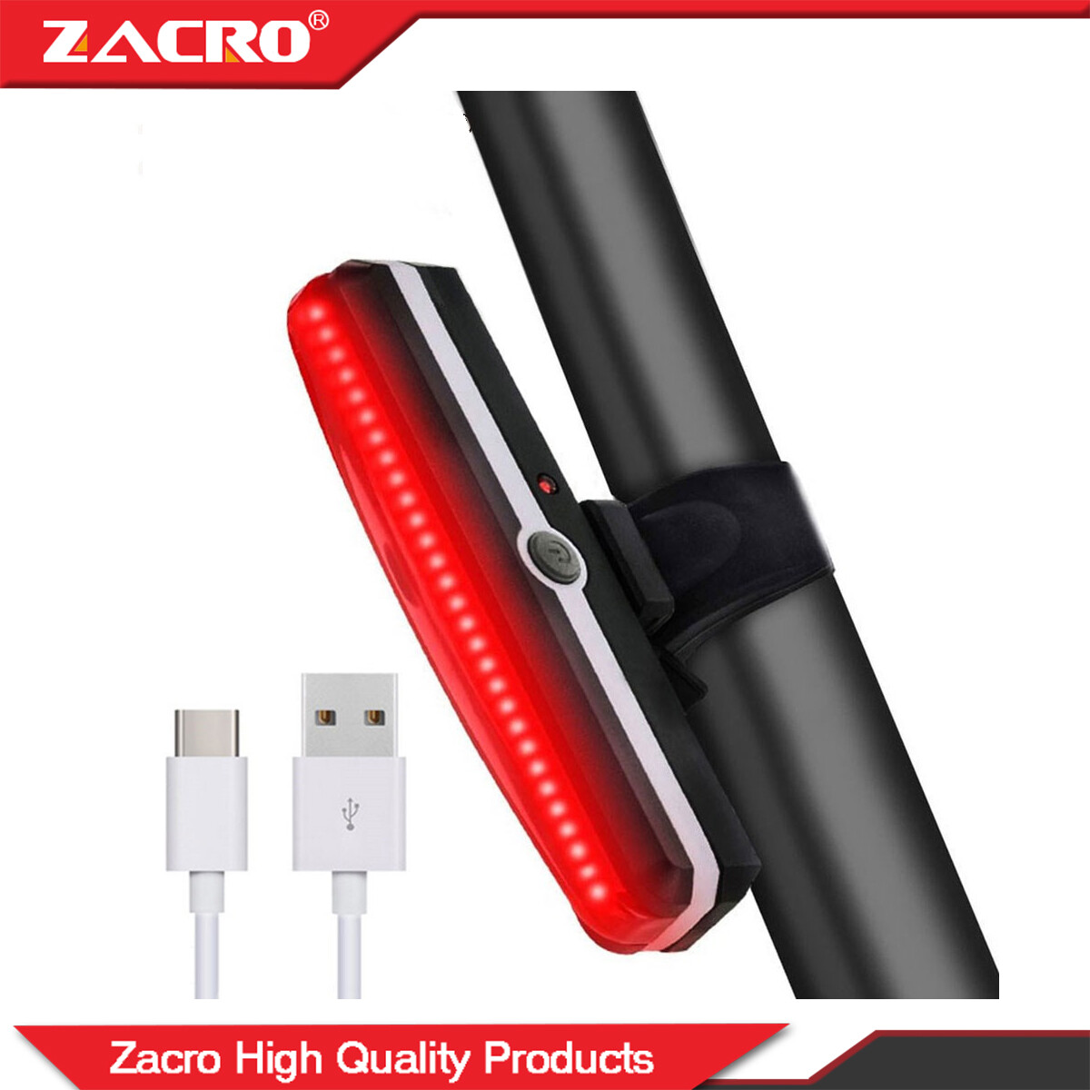 Zacro Xe Đạp Ánh Sáng Sạc Phía Trước Bike Tail Rear Light Bright Bike Led Đèn Pin Cho Xe Đạp Luz Bicicleta Luces Bicicleta