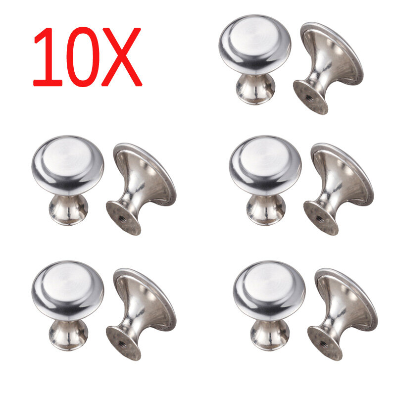 10 Cái Tủ Inox Tay Nắm Tủ Kéo Núm Ngăn Kéo Tay Cầm Tròn Cho Tủ Quần Áo Nội Thất Kéo Cửa Nhà Bếp Đồ Kim Khí Gia Dụng