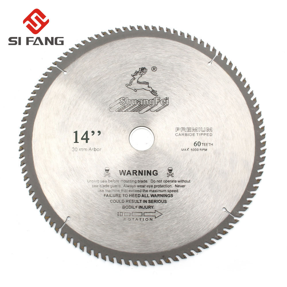Si fang 350mm x 30mm đường kính tct lưỡi cưa tròn cho băng ghế dự bị, 14inch 60 ~ 120 răng cao cấp cacbua nghiêng lưỡi cưa để cắt gỗ/nhôm