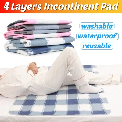 Washable Reusable Waterproof Underpad Bed Pad Incontinence Mattress Protector (1)
