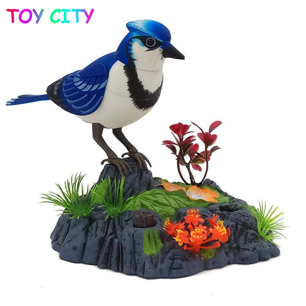 Đồ chơi động vật chạy điện kích hoạt phát âm cảm biến chuyển động cho trẻ em chim hót hót líu lo