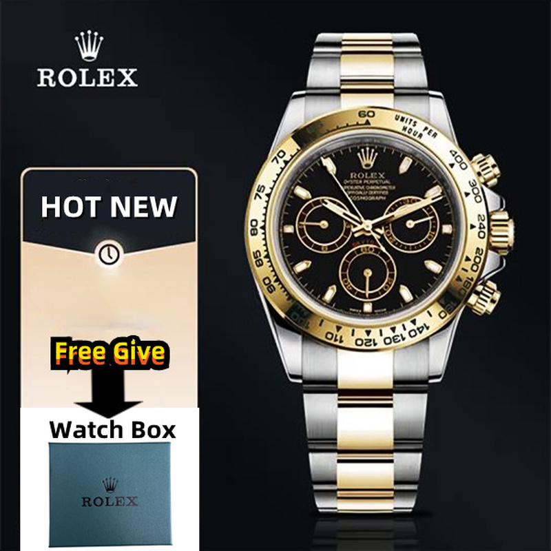 Rolex đồng hồ thạch anh daytona đồng hồ đeo tay nam bằng thép không gỉ