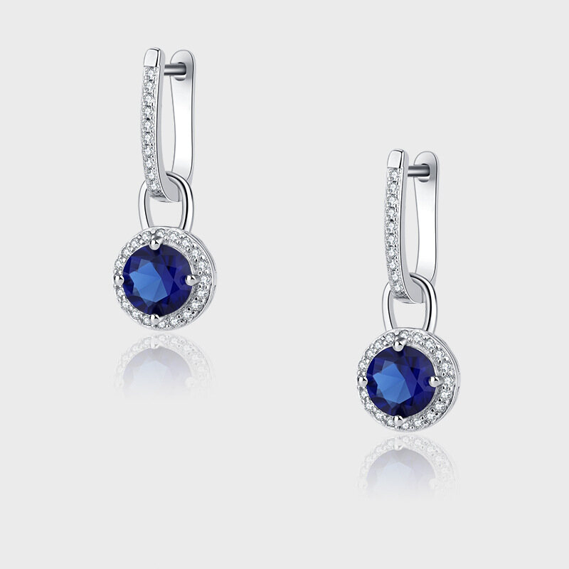 S925 sterling silver bạc bông tai zirconia pha lê dài bông tai
