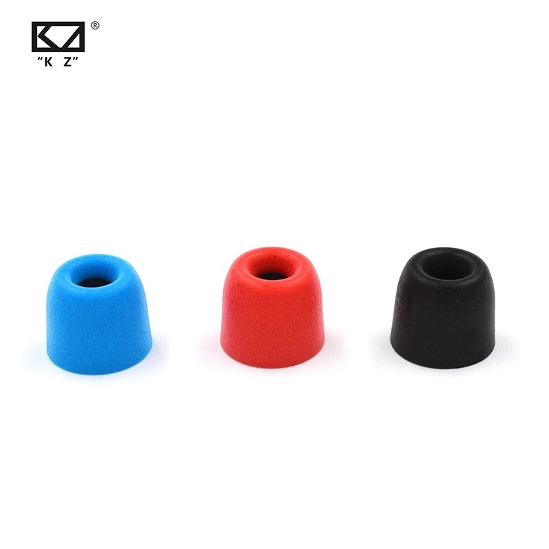 KZ Original 3 Cặp (6 Cái) Khử Tiếng Ồn Bộ Nhớ Thoải Mái Bọt Khuyên Tai Miếng Đệm Tai Tai Nghe Cho Tai Nghe Trong Tai Nghe Màu Đỏ Xanh