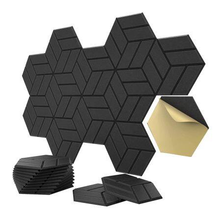 Hexagon Sound Proof Foam Panels for Studio - 12 Pack