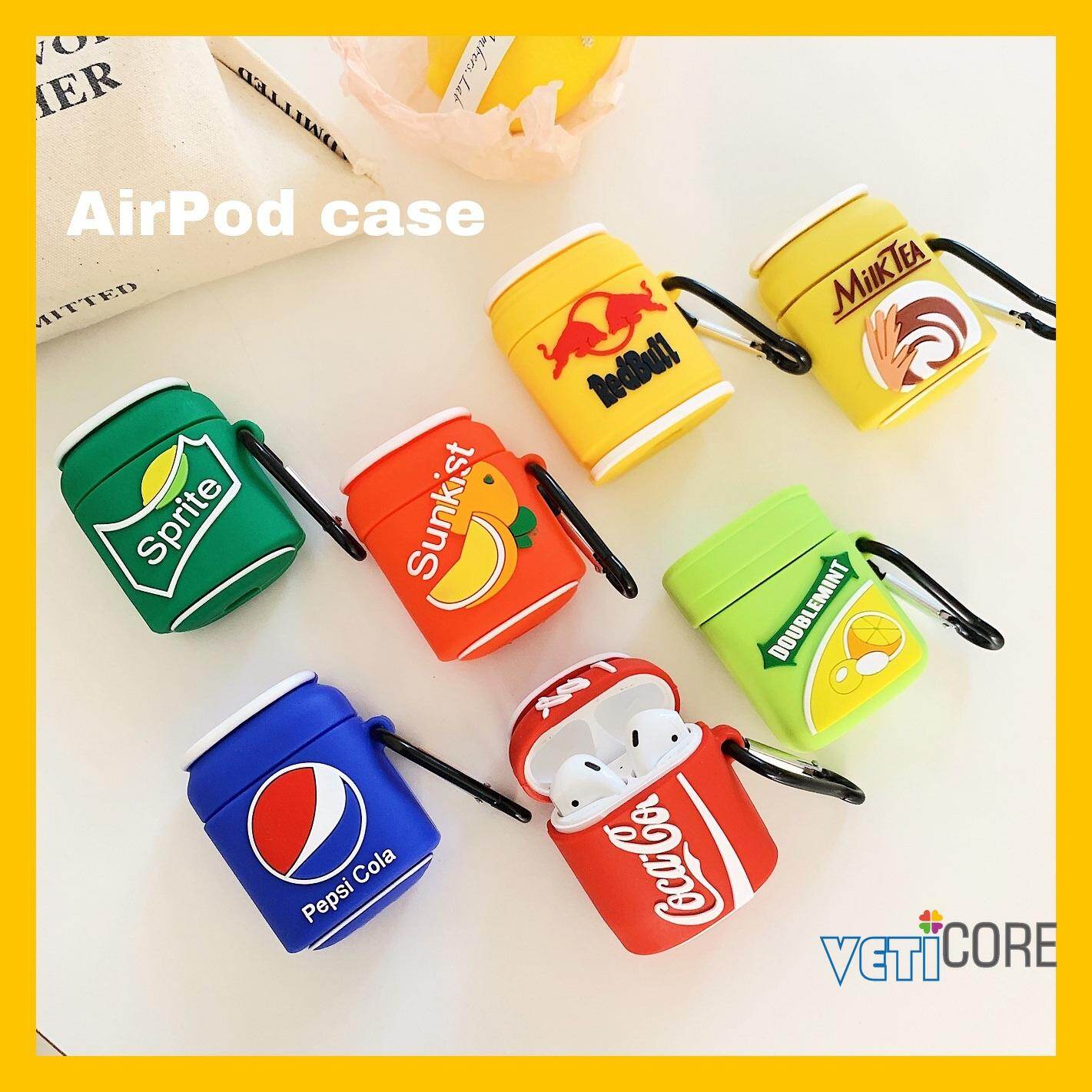 Hộp Đựng Tai Nghe Lon Coco Cola Pepsi Sprite 3D Cho Apple AirPods Pro AirPods 1 2 Vỏ Bọc Silicon Vỏ Bọc Tai Nghe Air Pods Phụ Kiện AirPod Bảo Vệ Màu Cam Xanh Dương Đỏ
