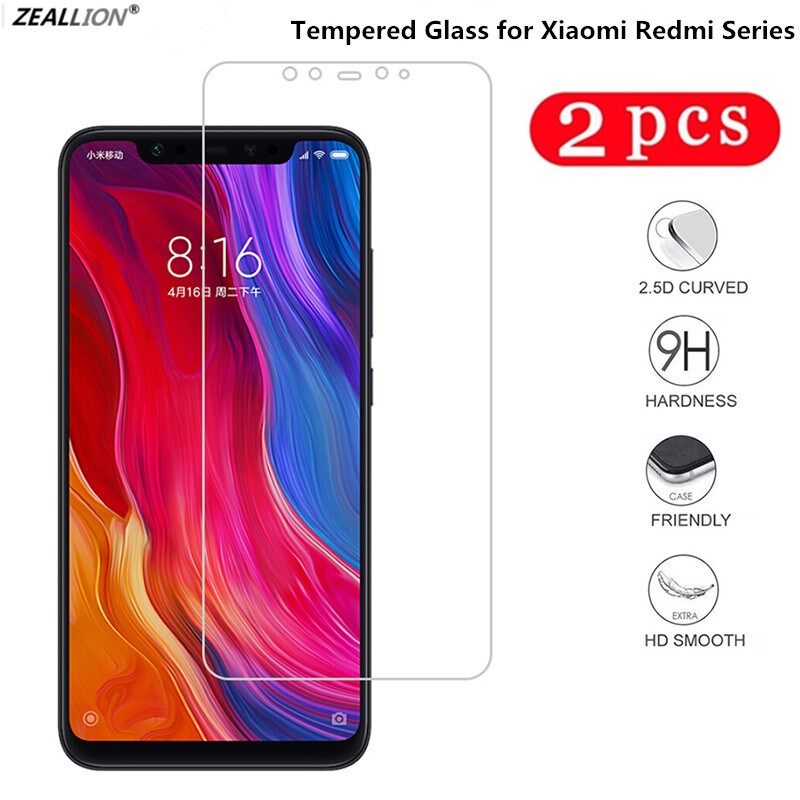 Zeallion (2 Cái) Cho [Xiaomi Mi 8 Explorer A3 Lite 9 SE CC9 CC9e F1 Max 2 3 Mix 3 6X8X9X9T Redmi K30 K20 Pro S2 6A Note 6 8 Pro 4 7 8T] Miếng Dán Bảo Vệ Màn Hình Kính Cường Lực Trong Suốt 9H