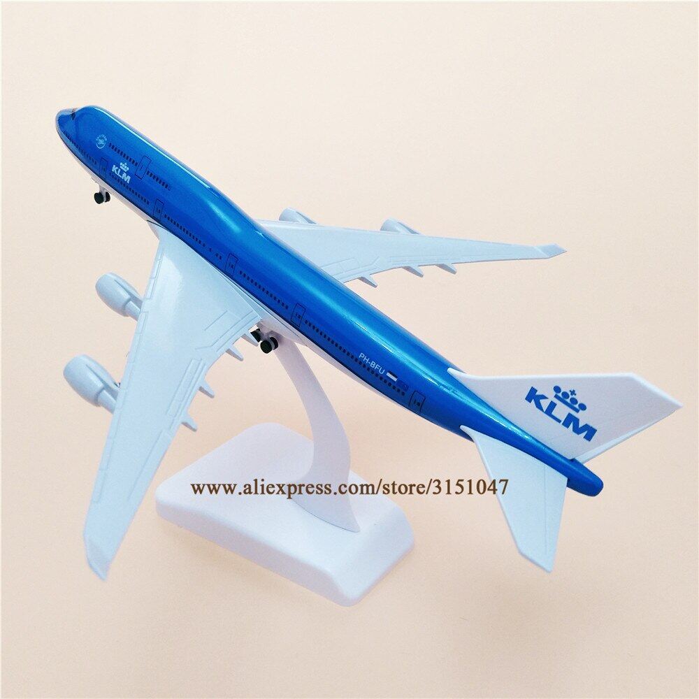 Máy bay mô hình 20cm máy bay hợp kim kim loại boeing 747 airways klm b747 airlines của hà lan máy bay mô hình bánh xe w bánh răng hạ cánh