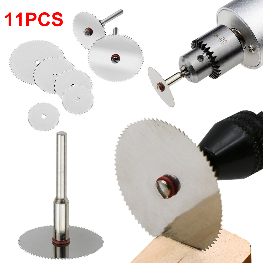 11 chiếc lưỡi cưa tròn mini cho dụng cụ quay lưỡi cưa cắt bằng thép không gỉ 22/25/32mm bánh mài kim cương để cắt gỗ nhựa