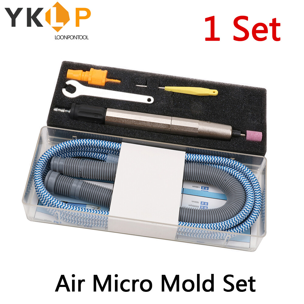 YKLP 1 Bộ Máy Mài Mài Khuôn Không Khí Siêu Nhỏ Bút Chì Dụng Cụ Khí Nén Độ Chính Xác Cao, Đối Với Đá ThủY Tinh Thủ Công Mỹ Nghệ Ống Kẹp Đánh Bóng 65000 RPM 3Mm 1/4 Inch