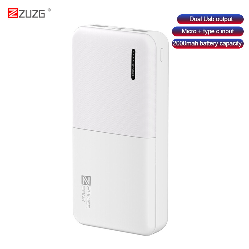 ZUZG Sạc Dự Phòng 20000MAh Sạc Dự Phòng Di Động Chính Hãng Đầu Ra Và Đầu Vào Kép, Tương Thích Với Điện Thoại Di Động Huawei Redmi iPhone Poco