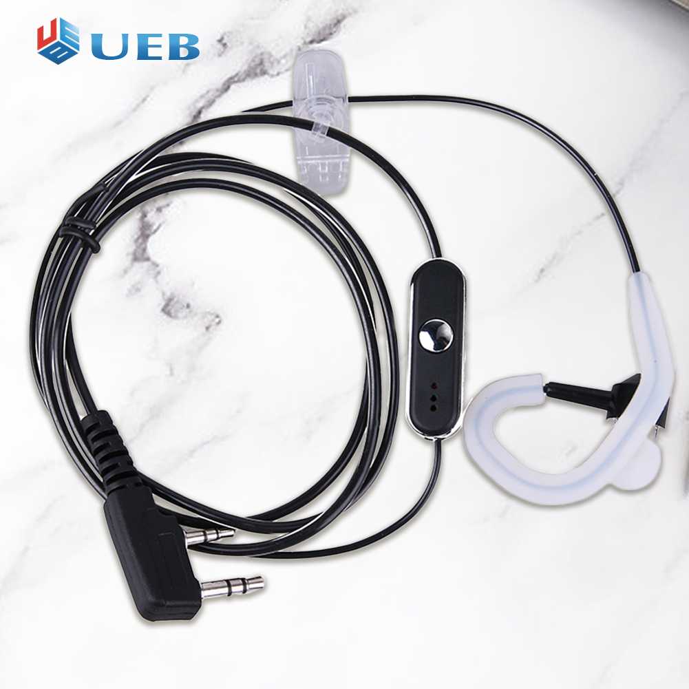 2 Pin In-ear Headset PTT MIC K Plug Radio Earpiece Headset Walkie Talkie Accessories Replacement for BAOFENG KENWOOD Retevis HYT ราคา 43 บาท*ส่งฟรี