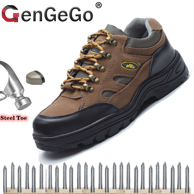 Brand GenGeGo COD Cho Nam Giày Cổ Cao Đến Mắt Cá Chân Bằng Thép Chống Va Đập Phong Cách Quân Đội
