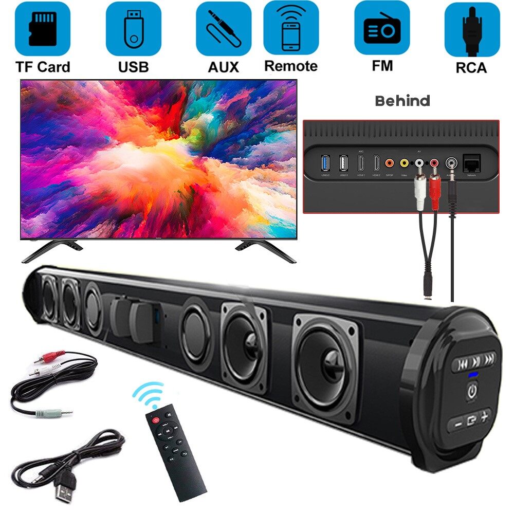 EsHi Loa Thanh TV Rạp Hát Tại Nhà Mạnh Mẽ Dạng Cột Loa Thanh Vòm Bluetooth Không Dây Có Dây Cho Máy