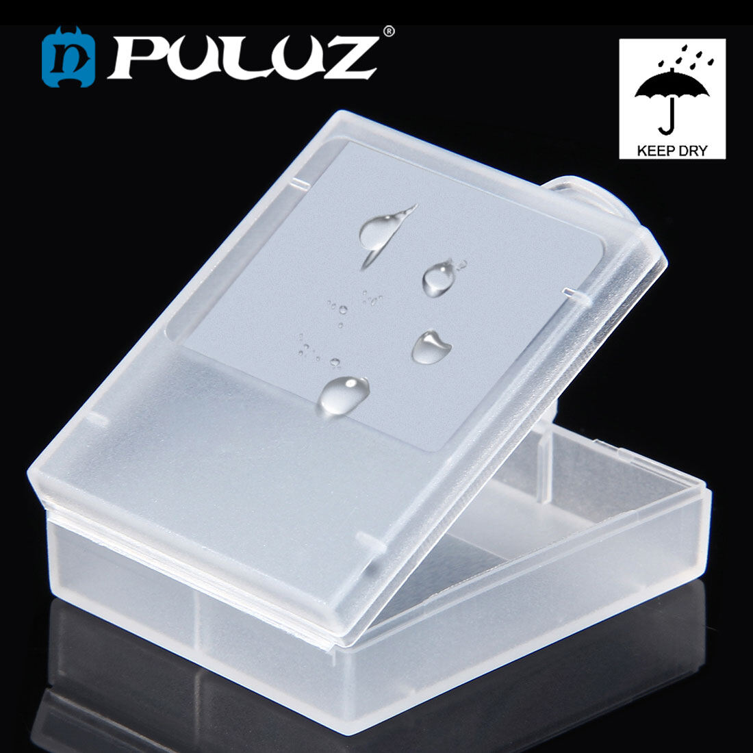 PULUZ Hard Plastic Transparent Battery Storage Box for GoPro HERO4 Battery AHDBT-401 HERO5 AHDBT-501 /3+ /3 Battery AHDBT-301/201