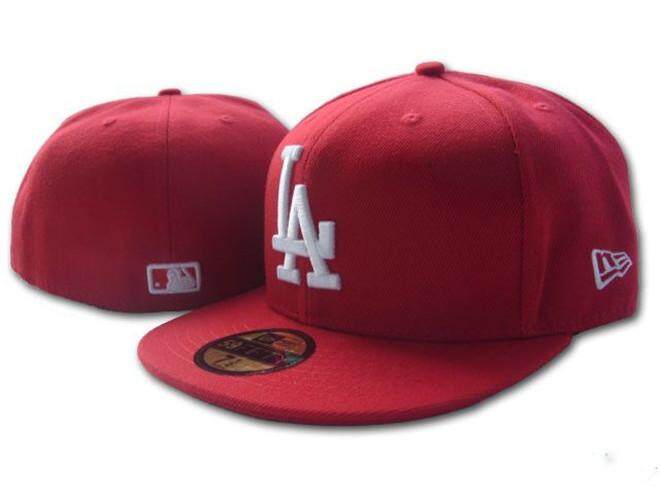 【 Quality】MLB ดอดเจอร์ลอสแอนเจลิสของ Anaheim หมวกตั้งเบสบอล Caps ผู้ชายผู้หญิงสบายๆขนาดหมวกกีฬากลางแจ้งติดตั้งหมวก Full Close HipHop คนรัก