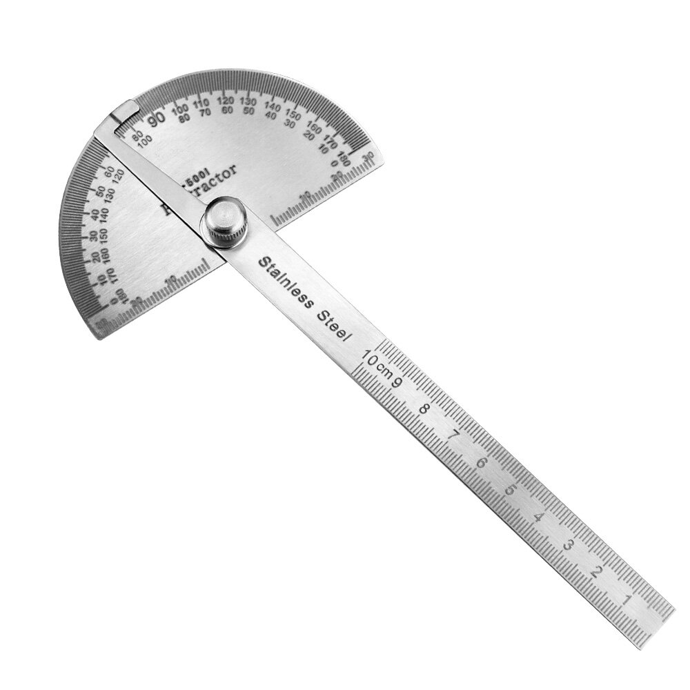 Thước Đo Góc 180 Độ, Thép Không Gỉ Công Cụ Chế Biến Gỗ, Máy Dò Góc Kim Loại THƯỚC ĐO Xoay Thước Đo Góc Máy Đo Góc Dành Cho Văn Phòng Trường Học