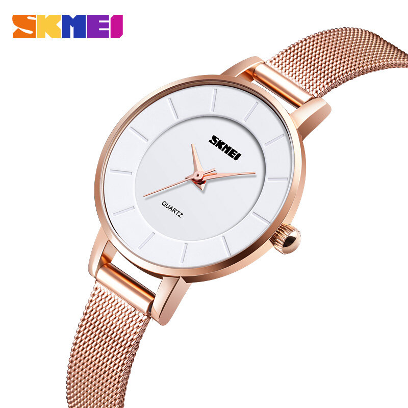 Đồng Hồ Nữ SKMEI Đồng Hồ Đeo Tay Thạch Anh Đơn Giản Chống Nước Thanh Lịch Bằng Thép Không Gỉ Sang Trọng Dành Cho Nữ Q029