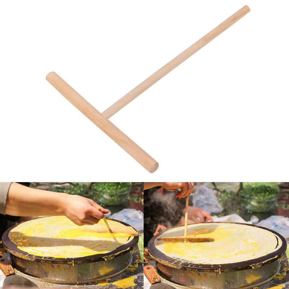 Bánh Công Cụ, Máy Làm Bánh Crepe Đặc Sản Trung Quốc Dụng Cụ Nhà Bếp Gia Đình, Đồ Dùng Căng Tin Nhà Hàng Tự Làm Gậy Rải Bột Bánh Kếp Bằng Gỗ