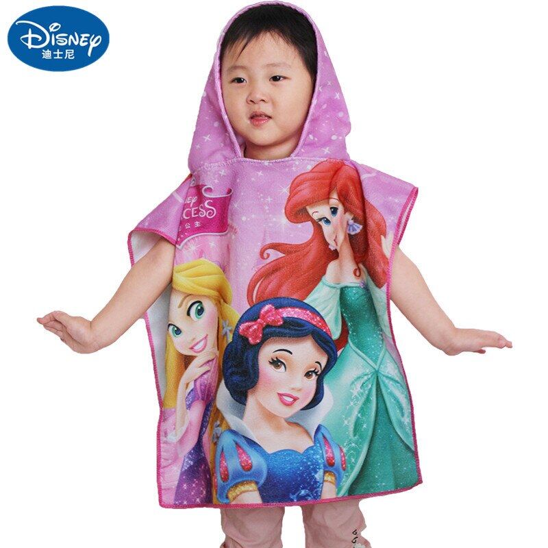 Summer Children Hooded Bath Towel Beach Towels Minnie Mickey Mouse Boy Girl Cloak Bathrobe Cartoon Bathing Beach Swimming