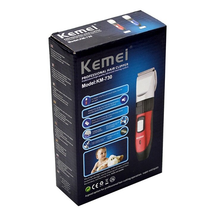Tông đơ cắt tóc gia đình KEMEI sạc điện tiện lợi