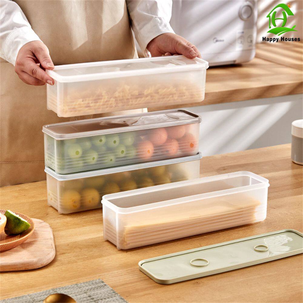 Hạnh Phúc nhà hộp lưu trữ thực phẩm hình chữ nhật tủ lạnh nhựa thực phẩm hộp bảo quản chống ẩm nhà bếp ngũ cốc mì Hộp đựng có nắp hộp kín hơi