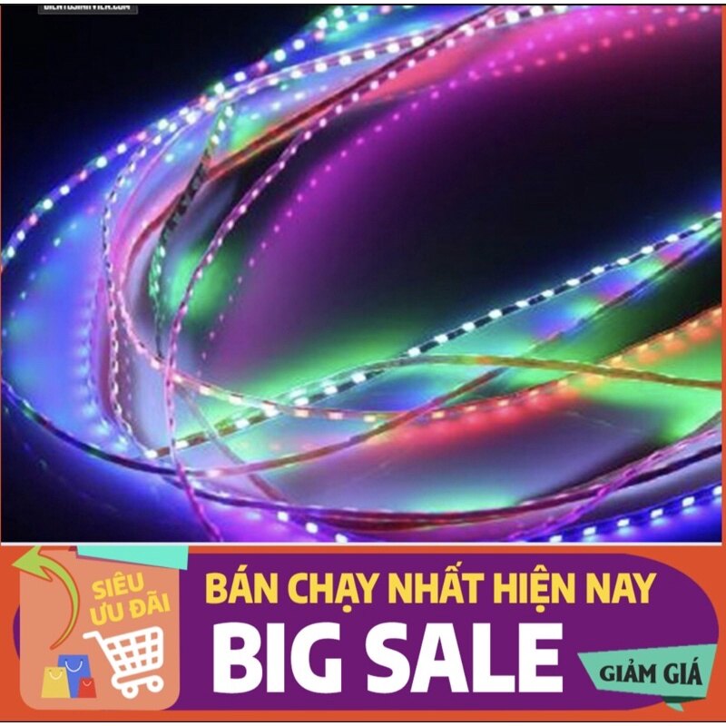 Dây led nháy đuổi 7 màu 1 mét trang trí ô tô 12v-24v