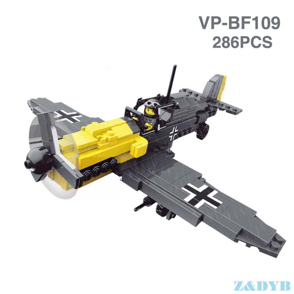 【In-demand】 476 Chiếc Mô Hình Khóa Máy Bay Vũ Khí Spitfire P51 BF109 Khối Xây Dựng Đồ Chơi Trẻ Em