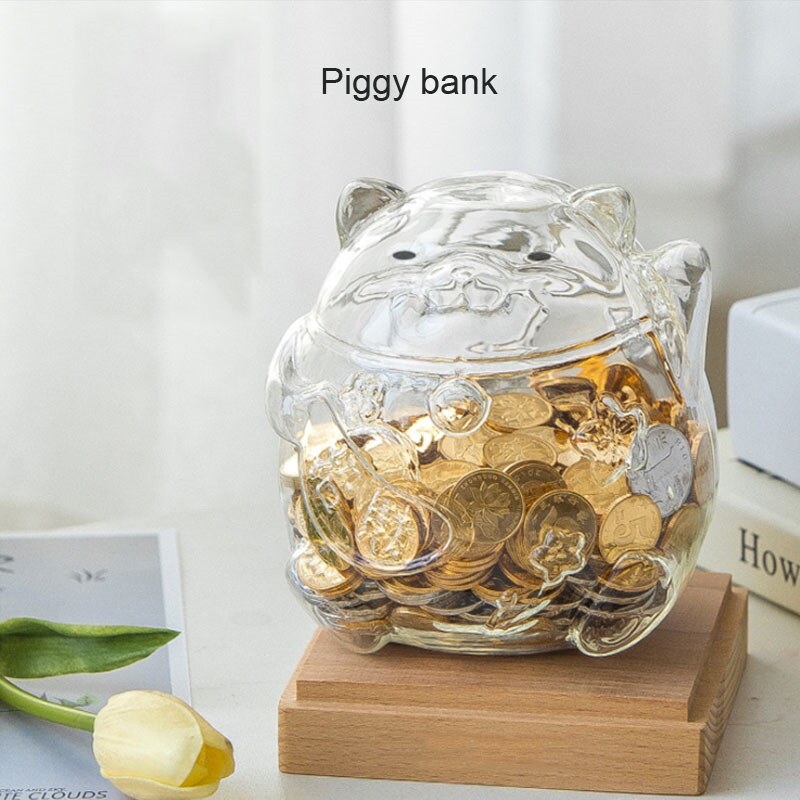 hot Glass Piggy Bank Beckoning Cat Piggy Bank Cartoon Piggy Bank Cat