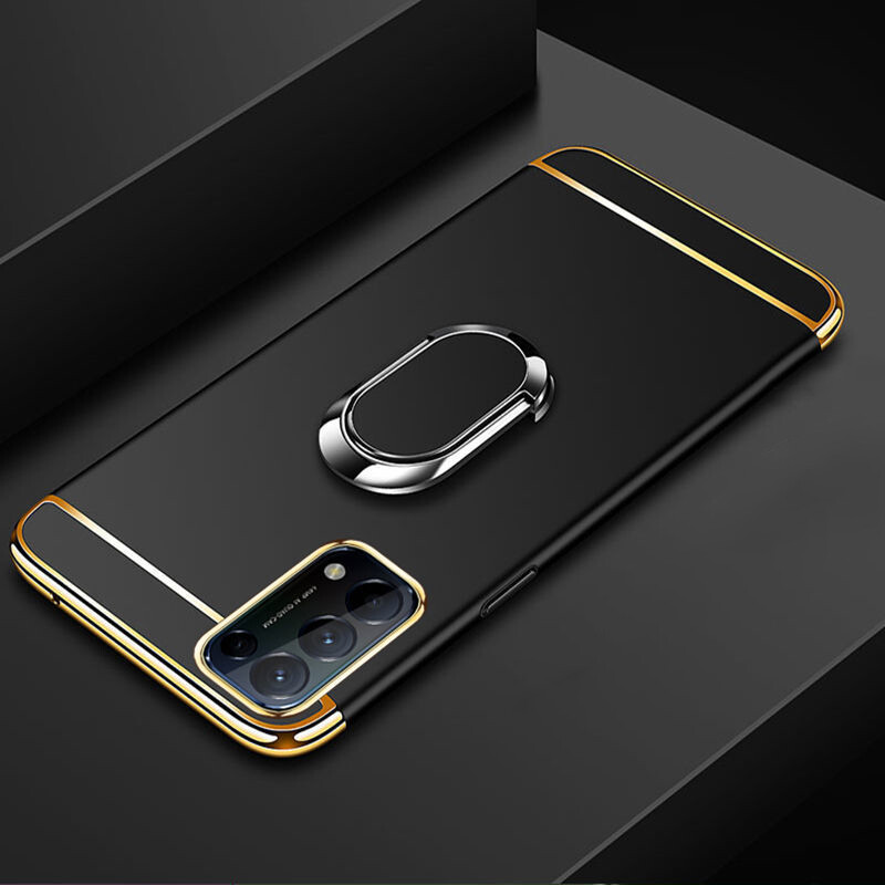 LANLIN For OPPO Reno 5 OPPO Reno 5 Pro Phone Case Ultra Thin Matte Hard PC Holder Casing For OPPO Reno 5 Pro/OPPO Reno 5 Case With Free Ring Stand Holder