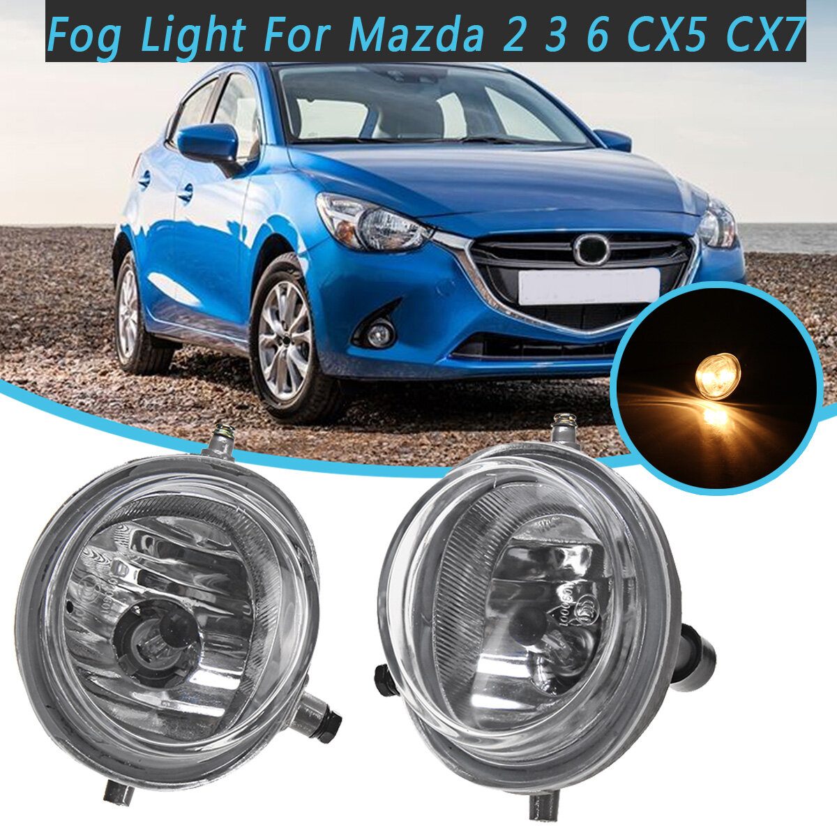 Đèn sương mù cản trước đèn sương mù cho mazda 3/axela/mazda 2/5/6/atenza/cx-5 đèn sương mù đèn lái xe có bóng đèn