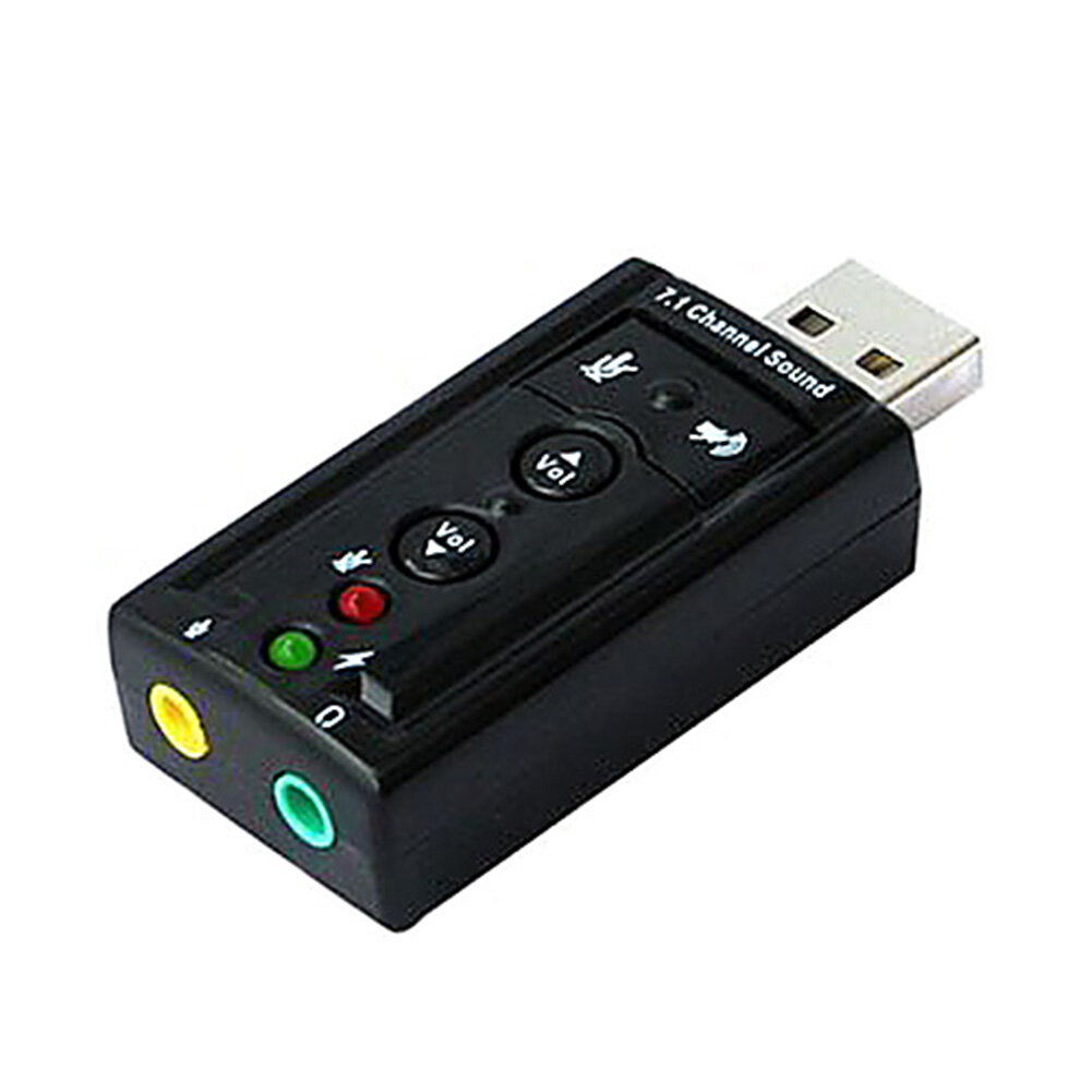 Card âm thanh ngoài usb 2.0 di động bộ chuyển đổi âm thanh nổi 7.1 kênh ảo