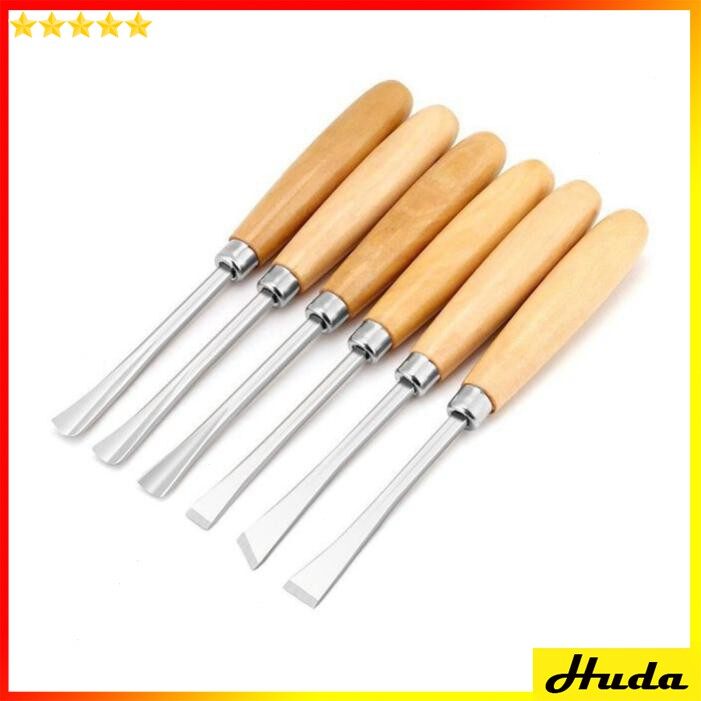 Bộ đục gỗ - mũi dao đục khắc gỗ 6 cây - đồ làm mộc