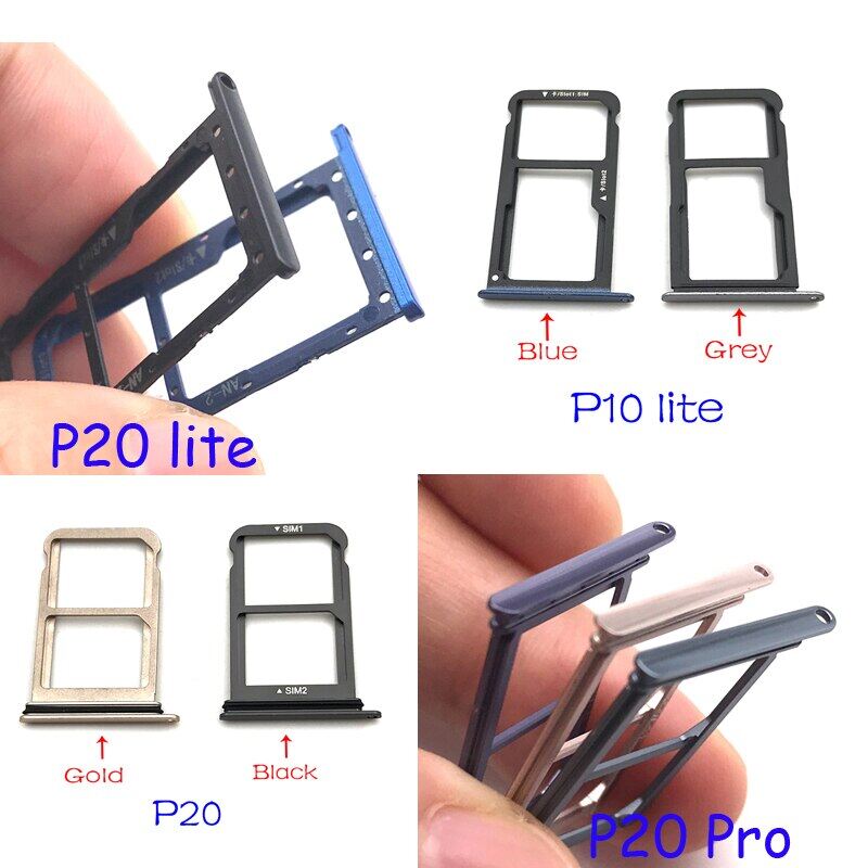 1 khay đựng thẻ sd khe cắm thẻ sim bộ chuyển đổi cho huawei p10 p20 lite pro