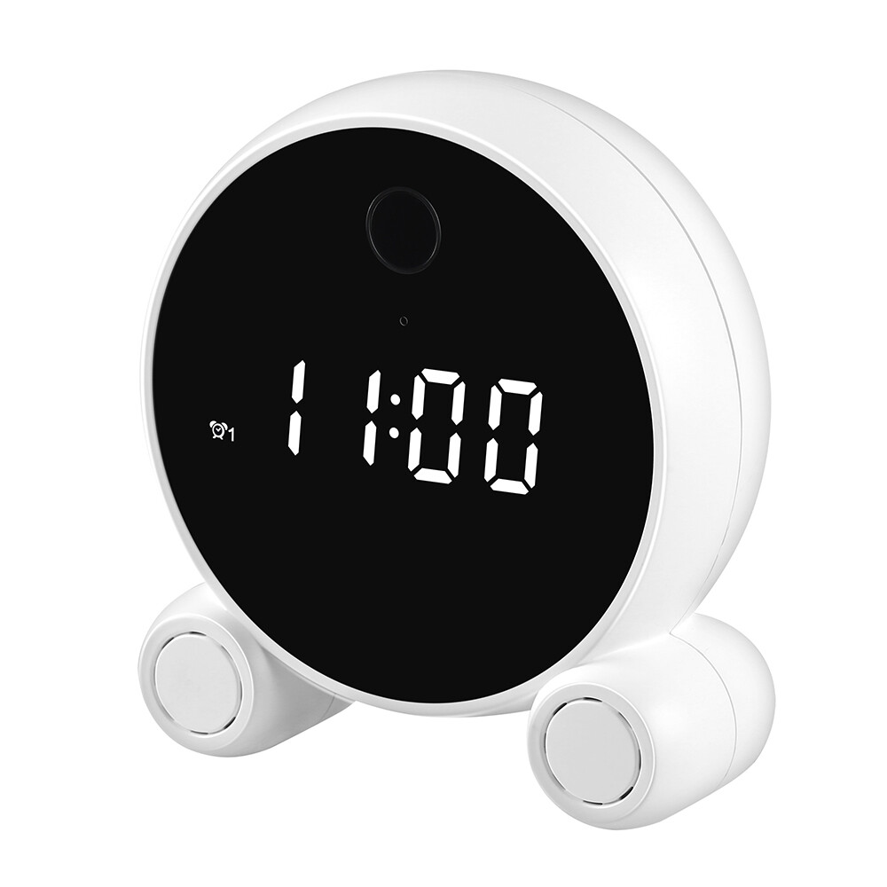 Camera Đồng Hồ Thông Minh, Camera Đồng Hồ WiFi Đa Chức Năng Với Âm Thanh Hai Chiều Độ Phân Giải 1080P Phát Hiện Chuyển Động Tầm Nhìn Ban Đêm IR