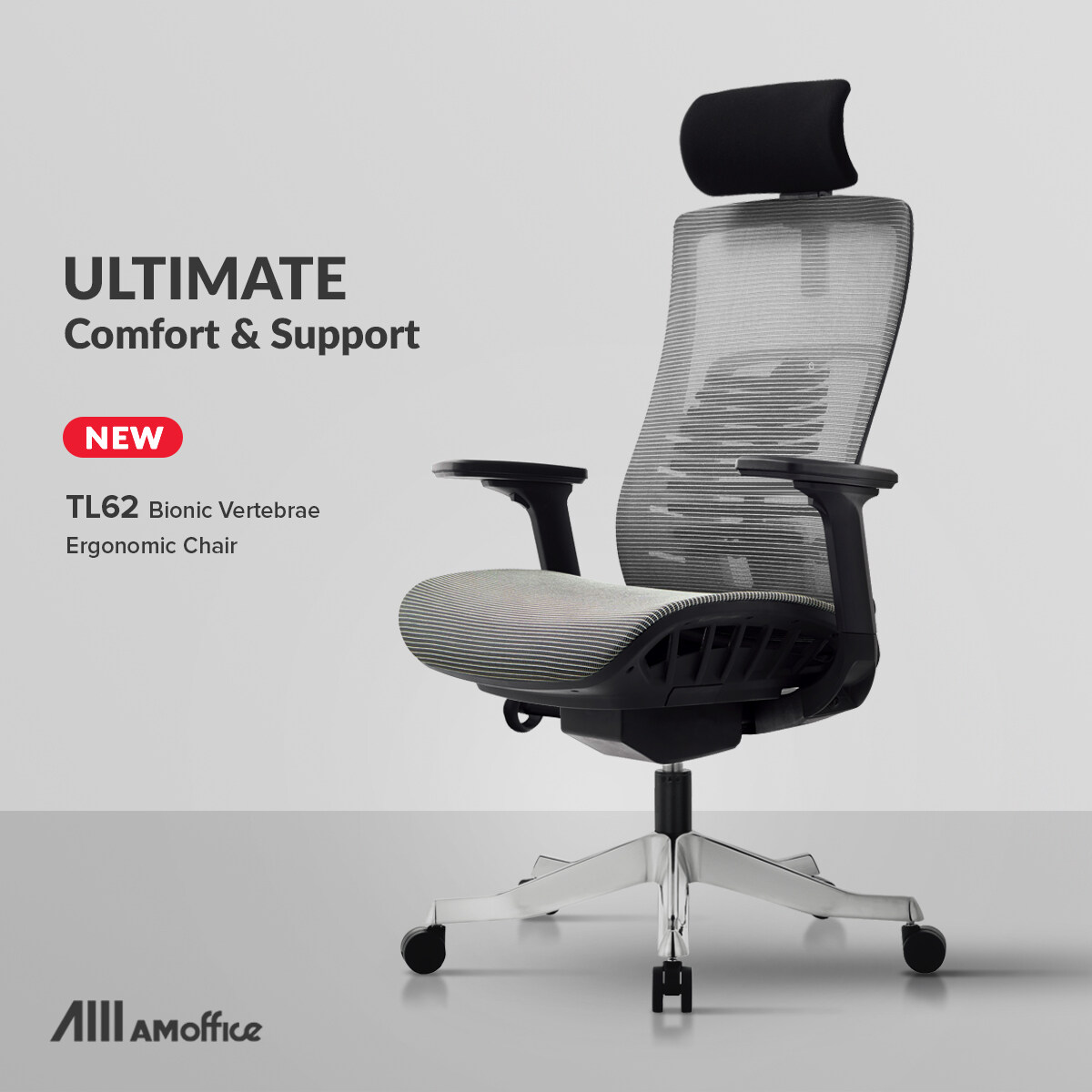 AM Office TL62 Highback Ergonomic Mesh Chair Lazada