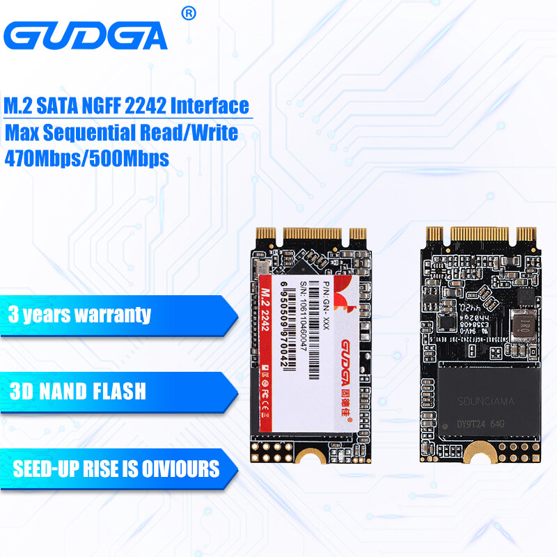 GUDGA Ổ Cứng Thể Rắn Gắn Trong SSD M2 SATA 22X42mm M.2 NGFF 128GB 256GB