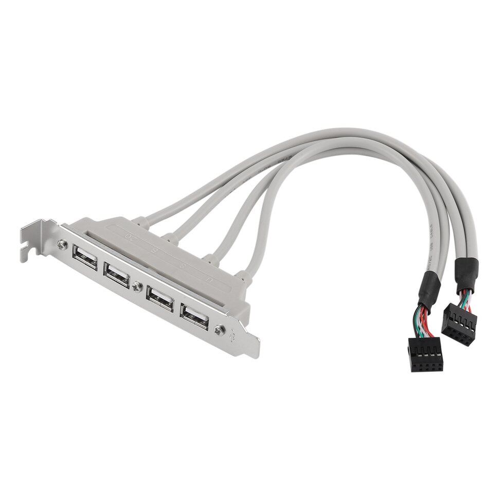 Goft khung mở rộng bảng điều khiển phía sau bo mạch chủ usb2.0 4 cổng, bộ chuyển đổi máy chủ