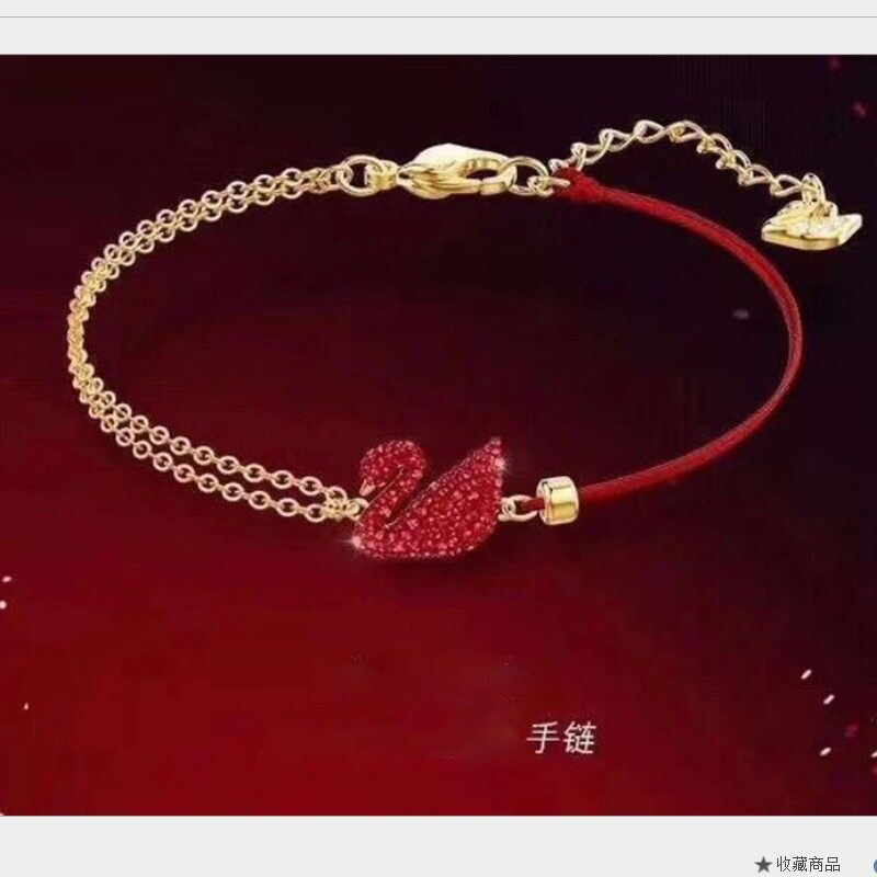 Lắc Tay Thiên Nga Đỏ Titan Ko Đen TT 3480