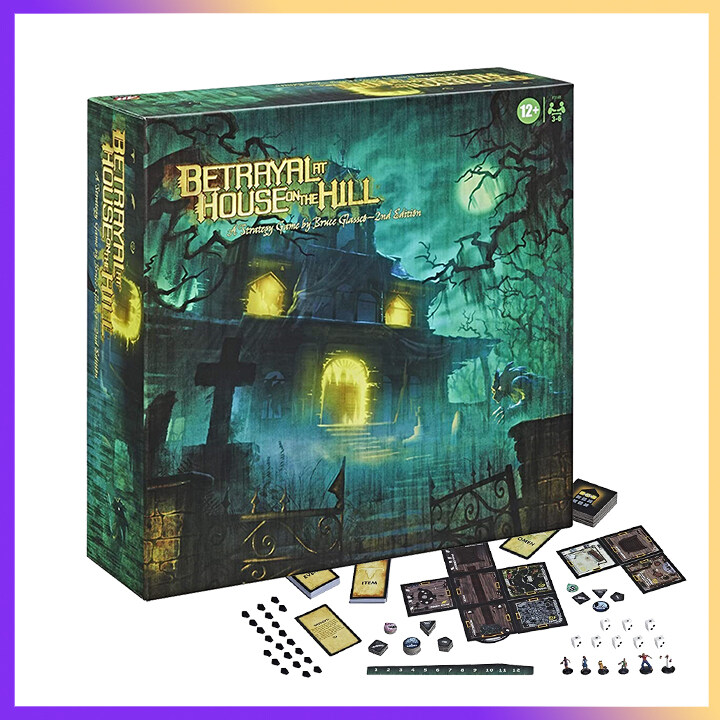 Betrayal at House on the Hill Board Game | 3-6 Players Cooperative Strategy Family Board Game | Haunted House Horror Game