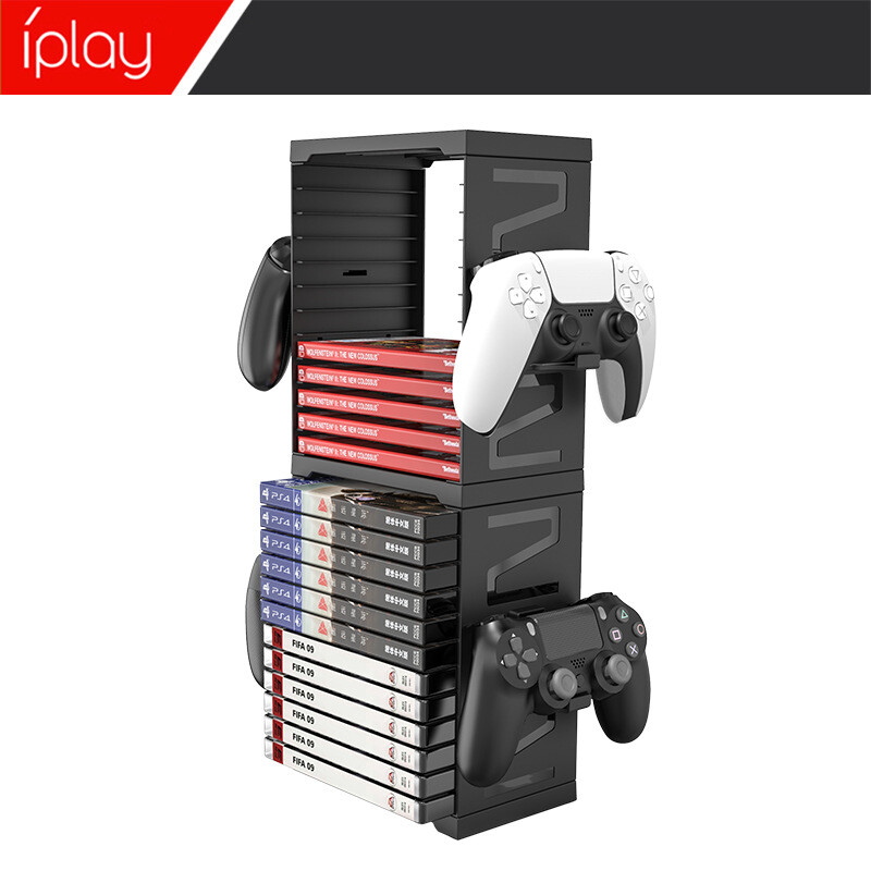 Iplay giá đỡ tay cầm chơi game ps4 ps5 giá đĩa đựng đa năng xbox giá đựng đĩa thẻ game nintendo switch