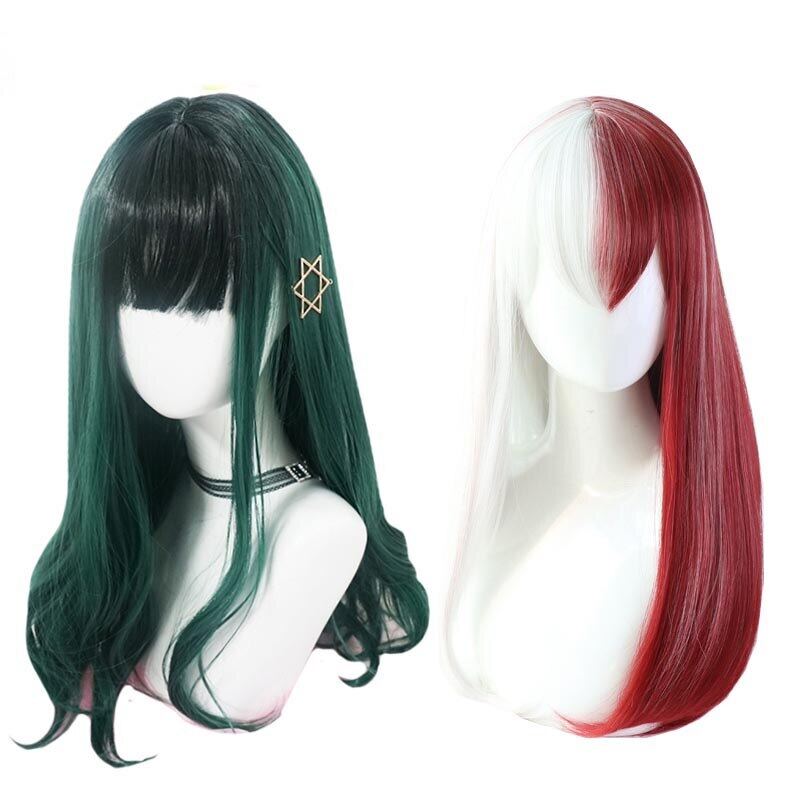 Boku No My Hero Academia Shoto Todoroki Izuku Midoriya Cosplay Wigs Women Long Lolita Wig + Wig Cap