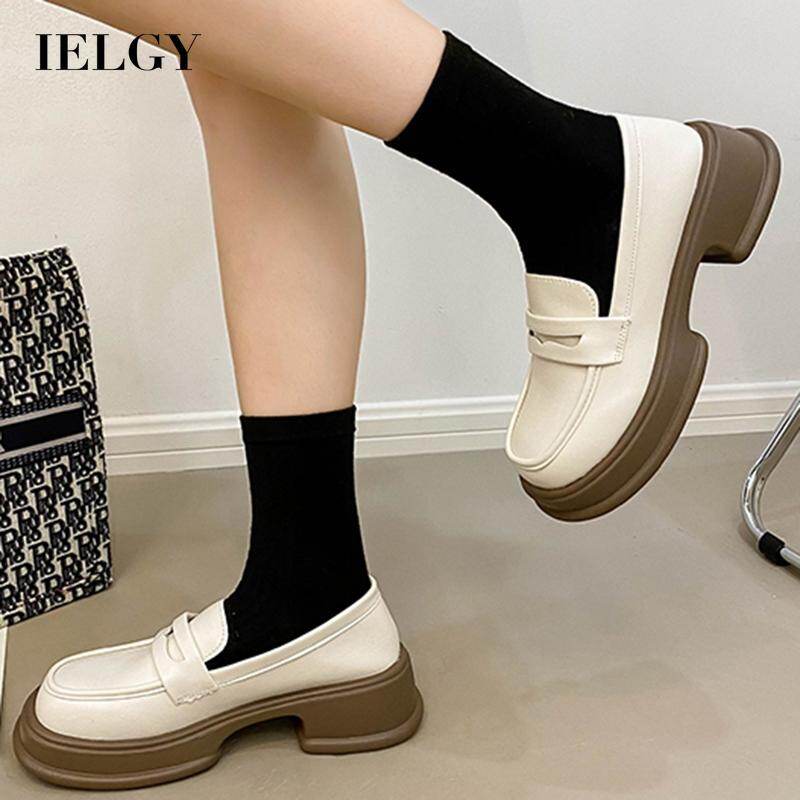 Ielgy giày da nhỏ dễ phối phong cách anh quốc đế dày cho nữ