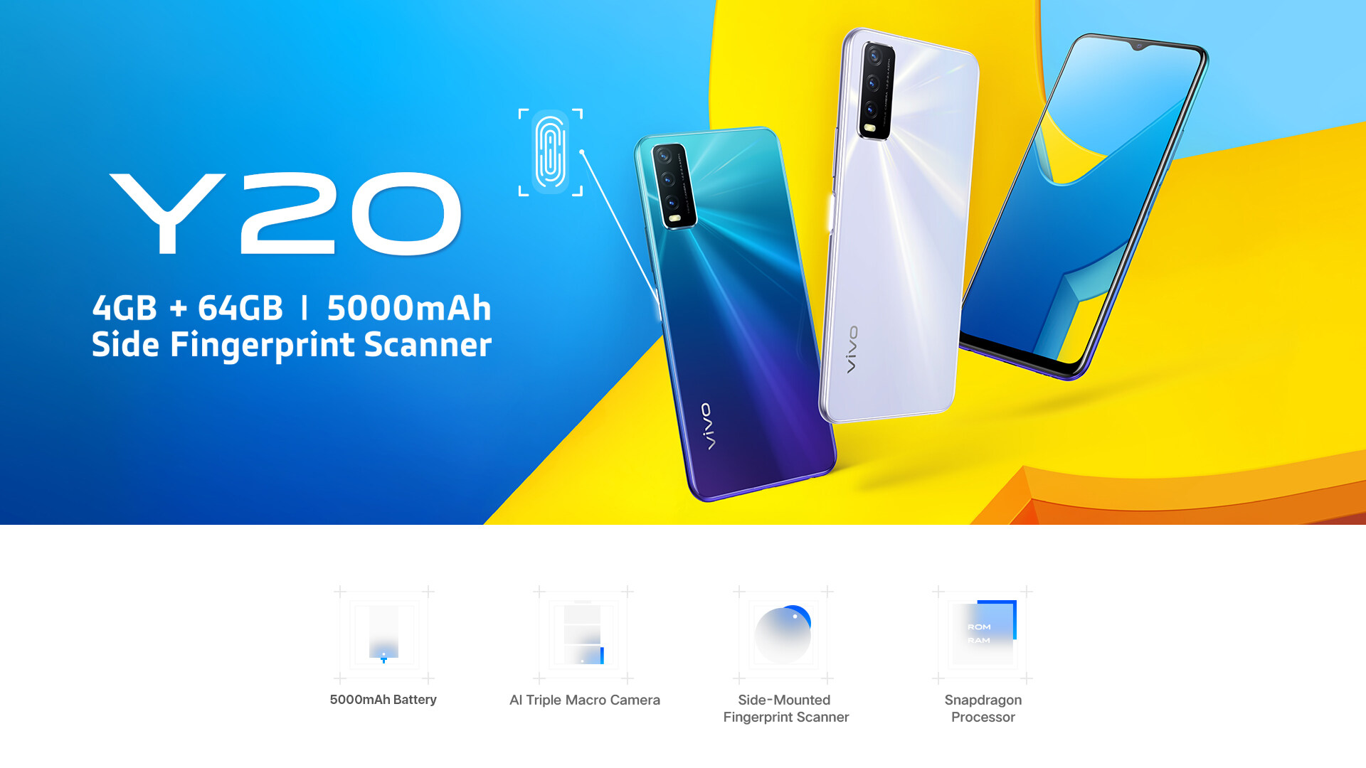 Mobile2Go. Vivo Y20 [4GB RAM + 64GB ROM] Original Vivo Malaysia