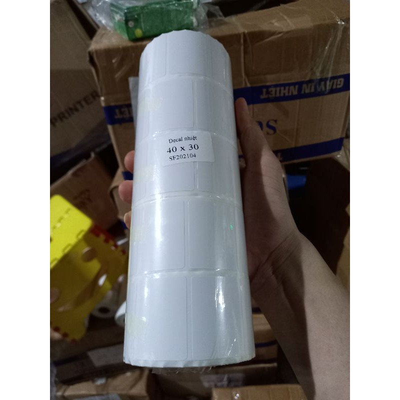 Giấy in tem trà sữa .trà chanh 40x30 tem nhiệt